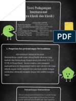 Teori Perdagangan Internasional (Pra Klasik Dan Klasik)