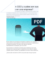 Qué Es Un CEO y Cuáles Son Sus Funciones en Una Empresa