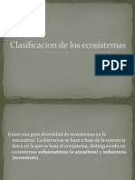 Clasificacion de Los Ecosistemas