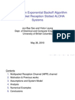 Analysis of An Exponential Backoff Algorithm For Multipacket Reception Slotted ALOHA Systems