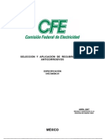 Especificacion d8500-01 Cfe Recubrimiento