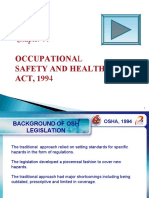 Occupational Safety and Health ACT, 1994