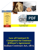 31.12.2021, Law of Contract I, Unit II, Competent To Contract&Minor's Agreement