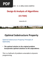 Design & Analysis of Algorithms: Bits, Pilani - K. K. Birla Goa Campus