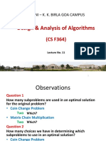 Design & Analysis of Algorithms: Bits, Pilani - K. K. Birla Goa Campus