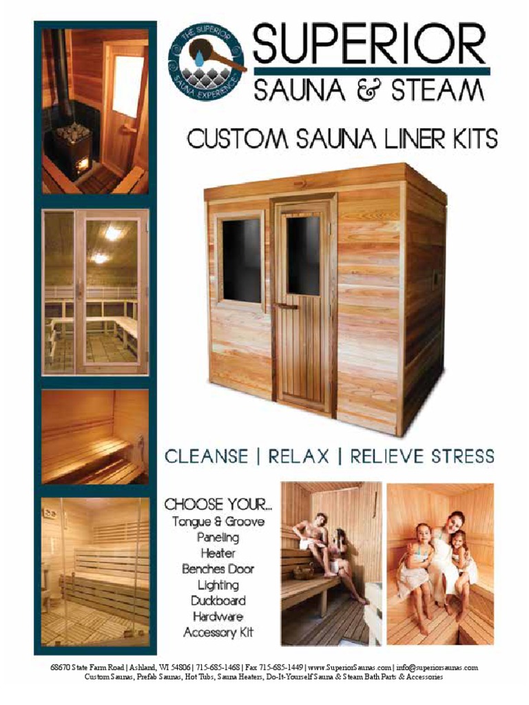 Custom Saunas, Prefab Saunas, Hot Tubs, Sauna Heaters, DoItYourself