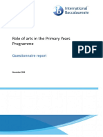 Role of Arts in The Primary Years Programme: Questionnaire Report