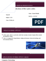 Topic: Applications of Fibre Optics Cables: Individual Seminar Presentation