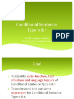 Conditional Sentence Type 0 and 1