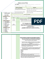 Daily Lesson Plan Subject: Lesson Title:: Name:: Date