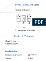 Lecturte 13 - Behaviour of Gases