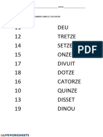 Nombres 11 Al 20