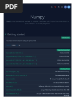 Numpy Cheat Sheet & Quick Reference