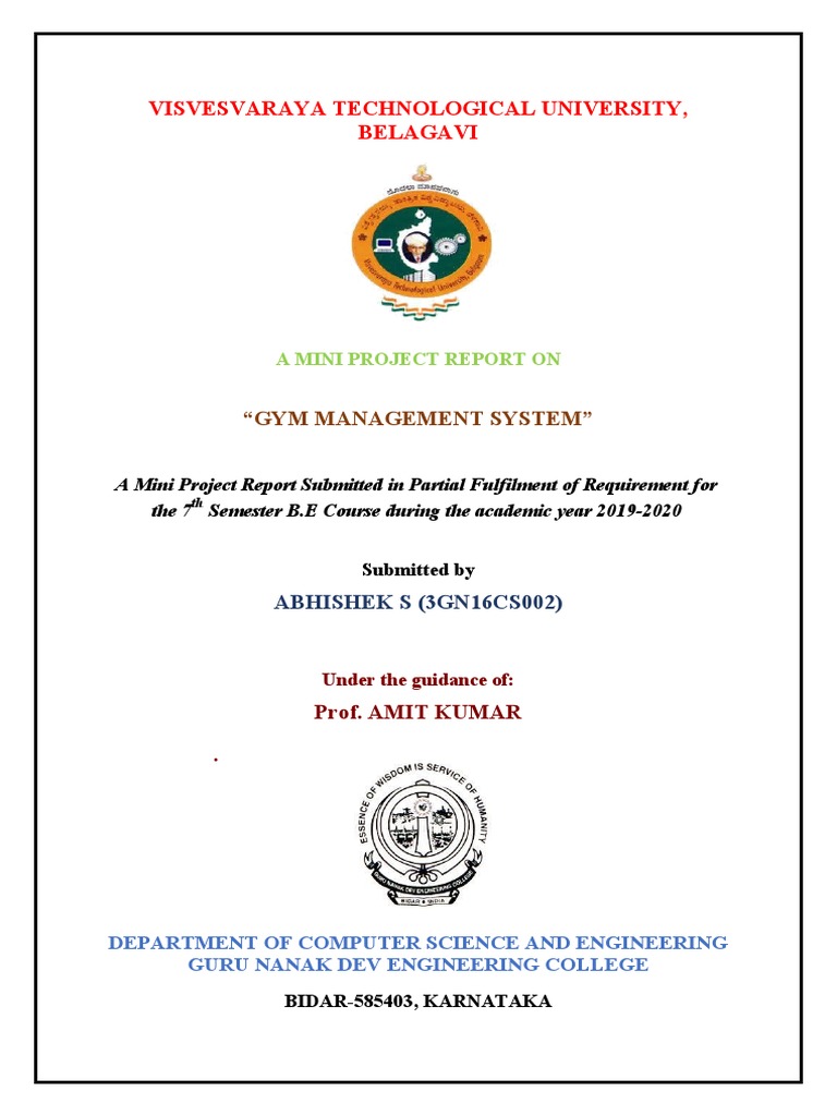 Gym Management System Project Report | PDF | Html | Internet & Web