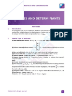 Matrices and Determinants Handbook