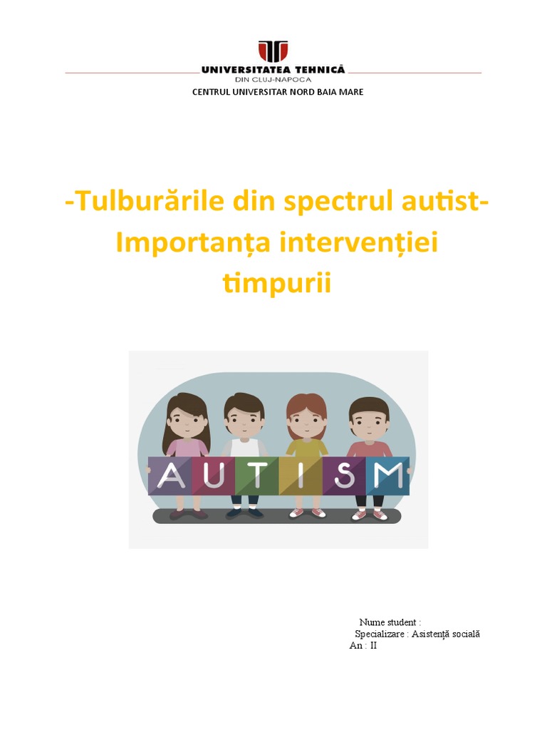 Tulburarile Din Spectrul Autist | PDF