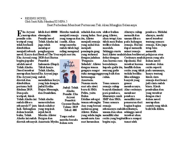 Simbolisme dalam novel Teluk Alaska