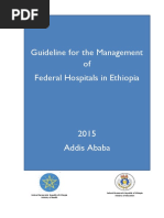 20 Guideline For The Management of Federal Hospitals in Ethiopia 2015