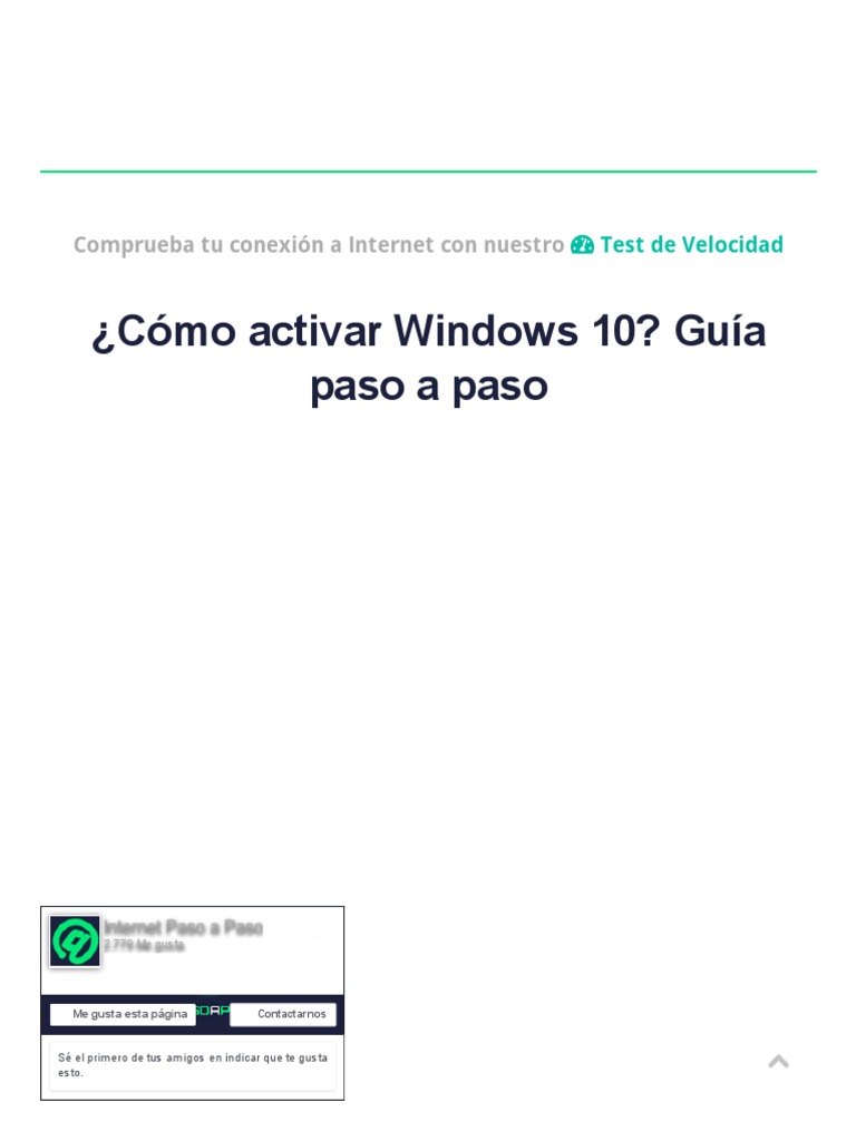 ACTIVAR WINDOWS 10 】 Guía Paso a Paso 2019 | PDF | Windows 10 ...