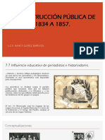 La Instrucción Pública de 1834 A 1857.