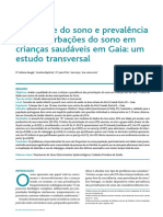 A Qualidade Do Sono e Prevalência Das Perturbações Do Sono em Crianças Área Metropolitana Porto