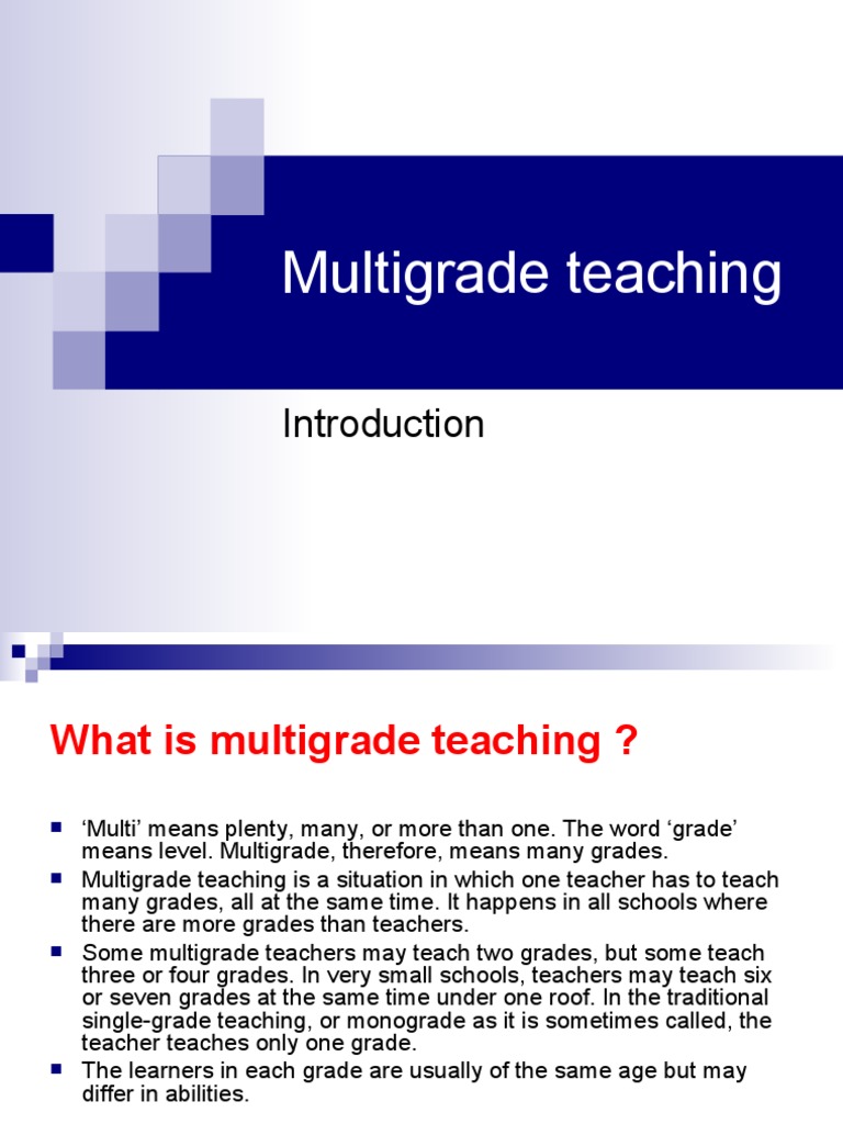 Understanding Multigrade Teaching | PDF | Teachers | Schools