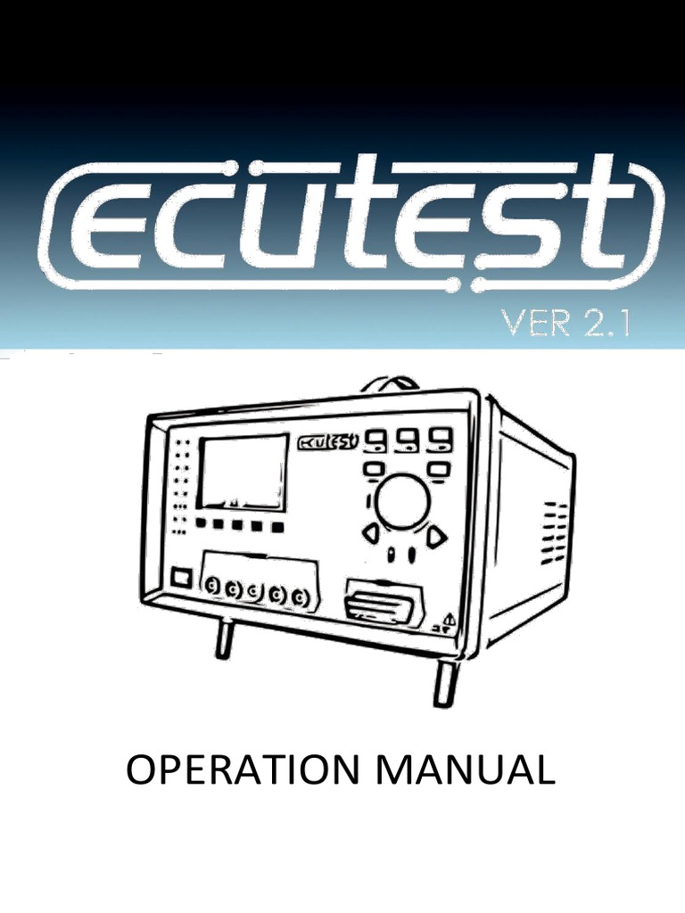 ECUTEST Operation Manual | PDF | Usb | Electrical Connector