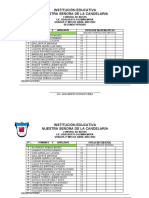 Planillas de Notas San Martin Grado 2° Año 2022