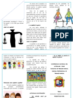 Triptico de La Equidad e Igualdad de Genero