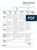 Rúbrica de Evaluación de Participación en Clase