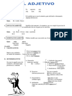 El Adjetivo Definicion y Clases para Quinto de Primaria