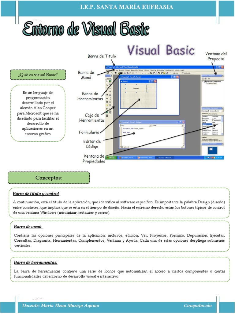 Interfaz y Componentes de Visual Basic | PDF | Ventana (informática ...