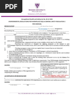 Occupational Health and Safety Act No. 85 of 1993 Environmental Regulations For Workplaces 9 (1) & General Safety Regulation 2 Fire Marshal