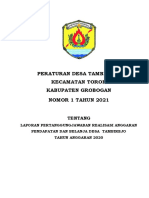 Perdes Tambirejo 2021_01 Ttg Realisasi APBDesa 2020