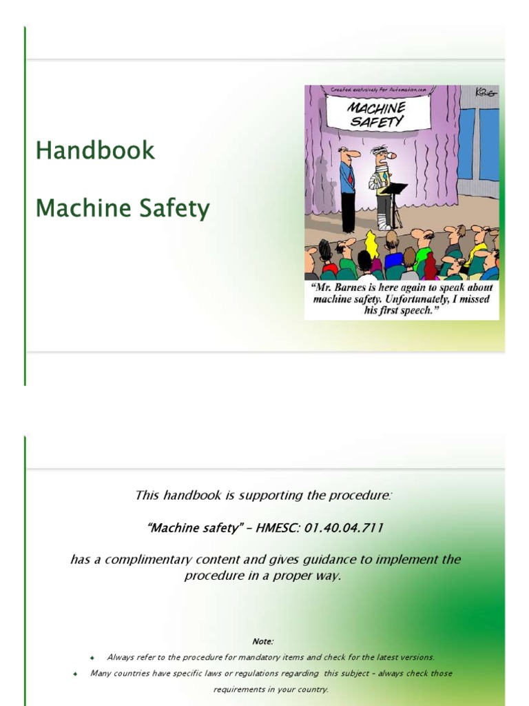 Heineken Machine Safety Handbook | PDF
