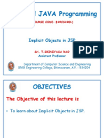 6.AJP UNIT-4 Implicit Objects in JSP