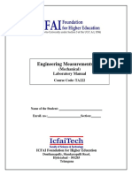 Engineering Measurements Lab Manual - Mechanical Experiments