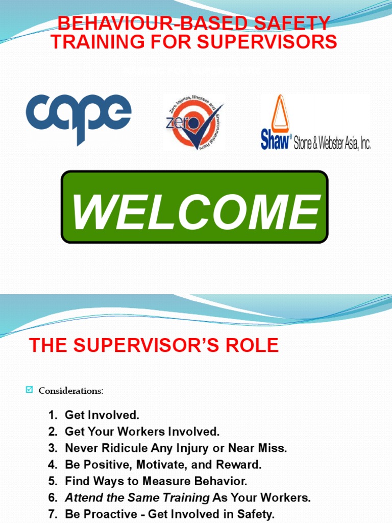 Supervisor Safety Training Guide | PDF | Supervisor | Risk