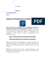 Cálculo de Prestaciones Sociales Venezuela