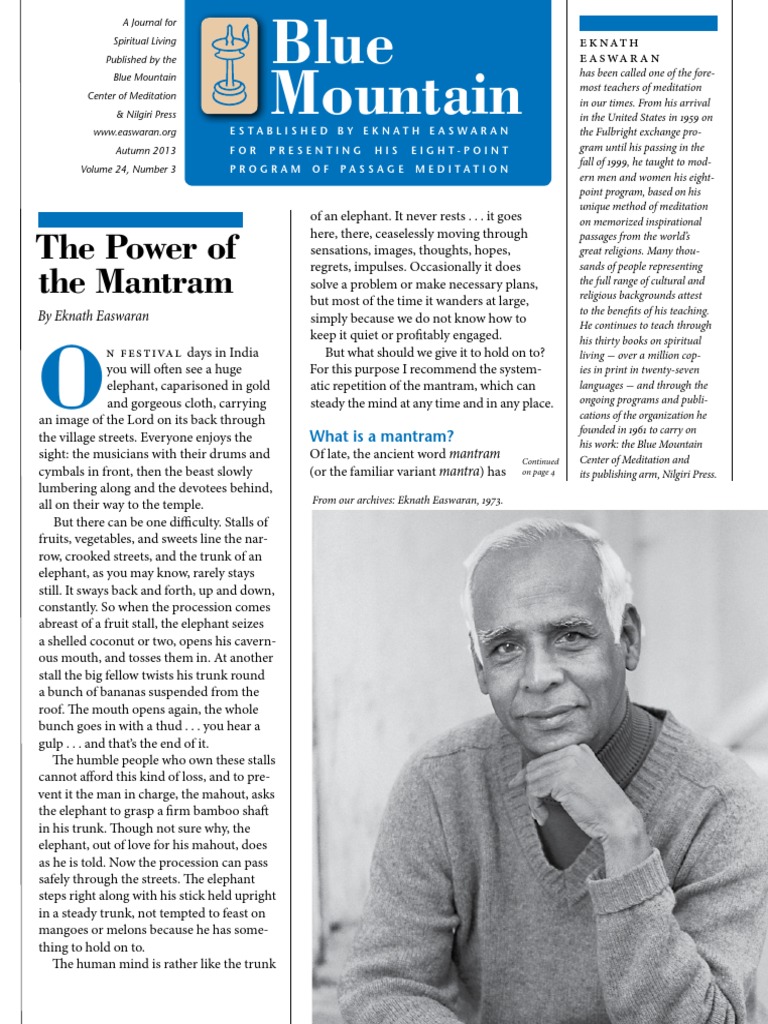 The Power of The Mantram: by Eknath Easwaran | PDF | Eknath Easwaran