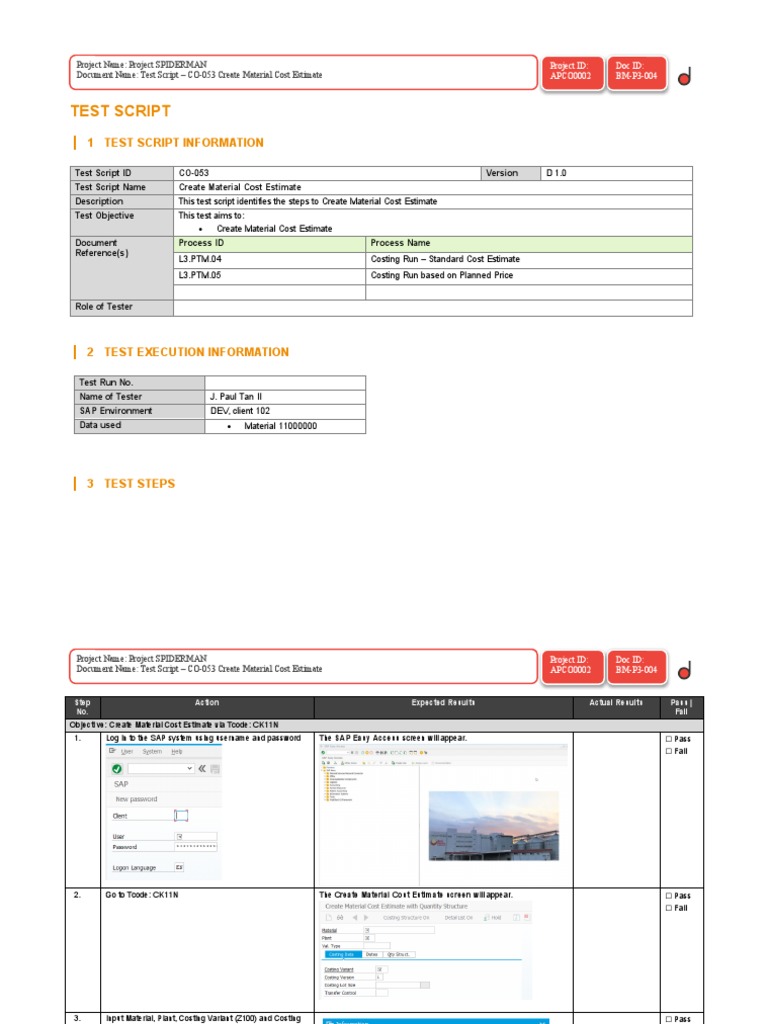 SAP Material Cost Estimation Guide | PDF | Computing | Information ...