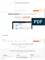 Tableau Installation and 1 Year Free Subscription: Enter The College ID and Download The Software