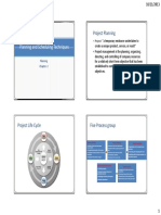 Project Planning: Planning and Scheduling Techniques Planning and Scheduling Techniques