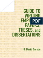 Guide To Writing Empirical Papers, Theses, and Dissertations-G. D. Garson