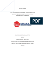 Kharisma Martha - 10820011 - Review Jurnal Analisis Pengaruh Kualitas Pelayanan Lesehatan Terhadap Kepuasan Pasien Rumah Sakit Muhammadiyah Palembang