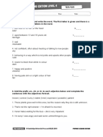 Vocabulary and grammar practice with prefixes, verbs and adjectives