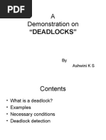 A Demonstration On: "Deadlocks"