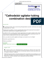 Cathode - Air Agitator Tubing Combination Design