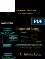 Loops and Iteration: Mar 2020 - Compiled By: Abhishek Nair