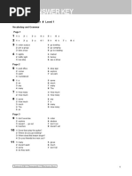 Tests Answer Key: UNIT 1 Use of English # Level 1